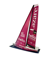 Charger l'image dans la galerie, Maquette en papier imoca Lazare - vue de trois quart arrière babord