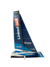 Charger l'image dans la galerie, Maquette en papier de l'Imoca LinkedOut, propulsé par Advens et skippé par Thomas Ruyant sur le Vendée Globe